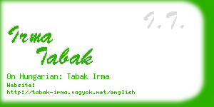 irma tabak business card